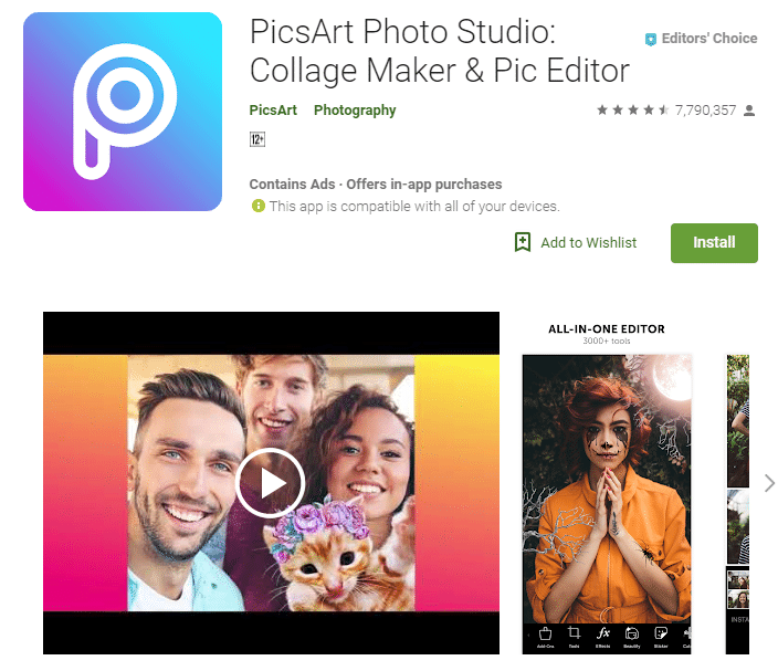 PicsArt Photo Studio: Collage Maker & Pic Editor