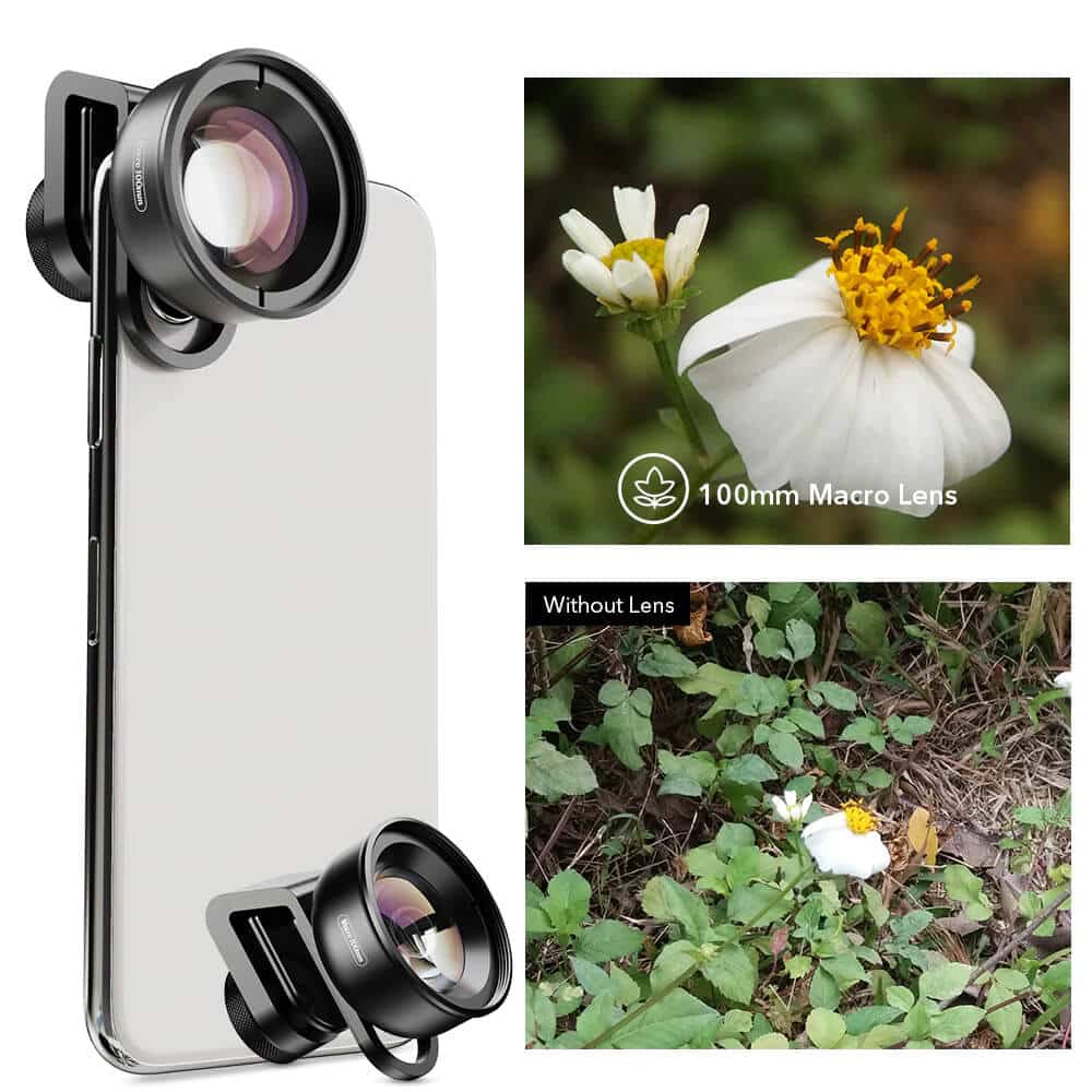 Apexel 100mm 10x Professional 4K Macro Lens for SmartPhone SOP