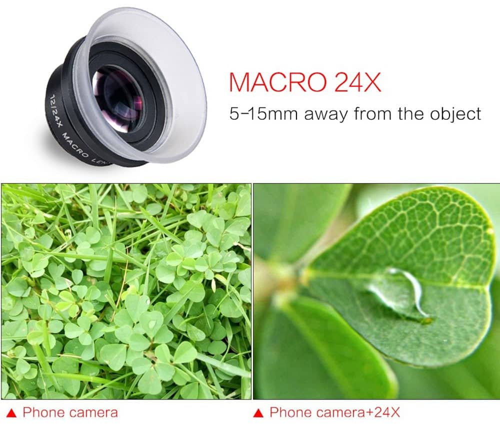 Apexel 12x-24x Macro Lens for SmartPhone SOP