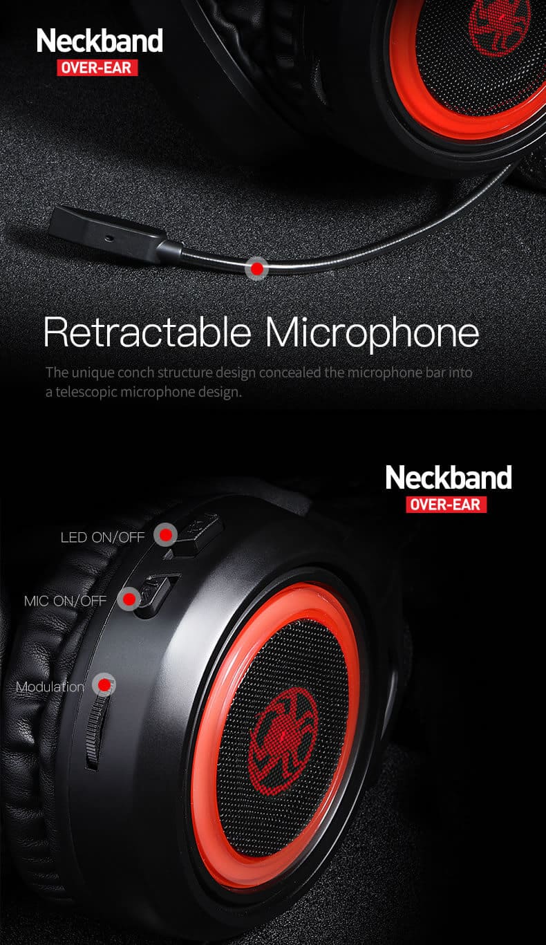 PLEXTONE G600 Gaming Wired Dynamic Headphone LED SOP