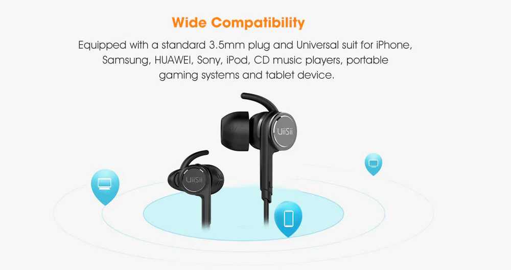 UiiSii BA-T7 Sport Hybrid Double Moving Headphones SOP