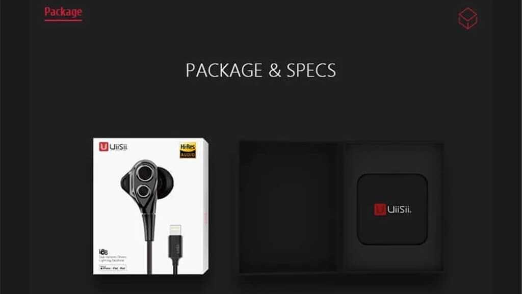 UiiSii I8 MFI Certified Lightning Earphone for iPhone SOP