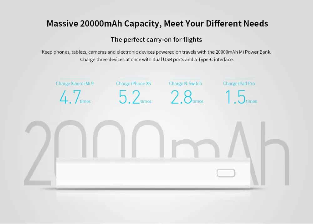 Xiaomi Mi Power Bank 20000mAh V3 USB-C with QC3.0 18W SOP