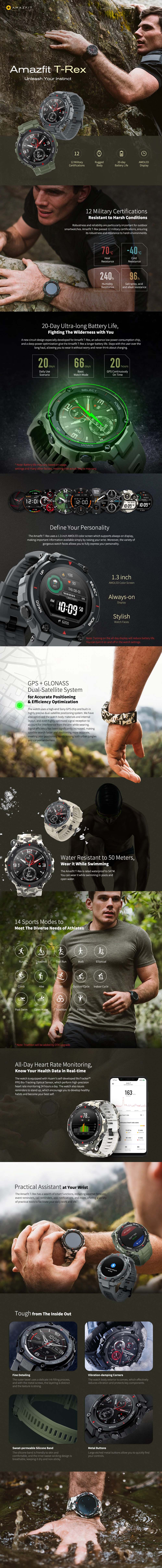 Amazfit T-Rex Smart Watch SOP