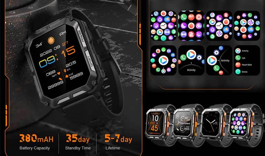 WAVEFUN WAVE 50 RUGGED SMART WATCH Price in Bangladesh — Source Of Product